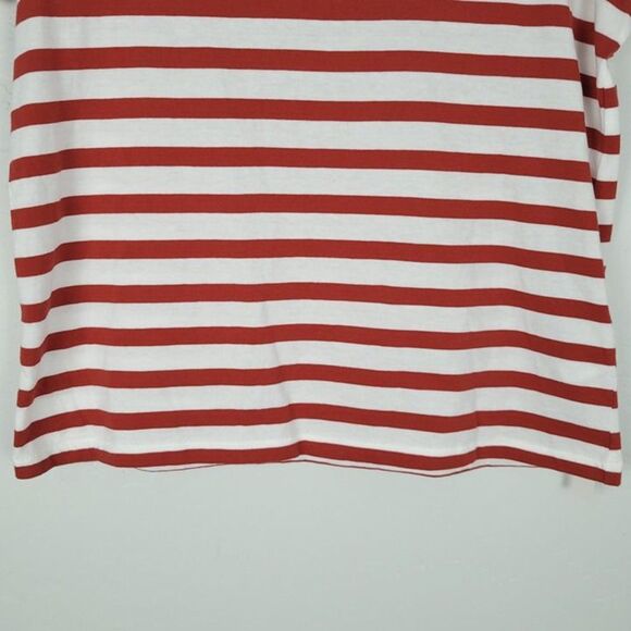 Madewell Size XS NEW Northside Vintage Tee in Sid Stripe Short Sleeve Red White - Picture 5 of 12